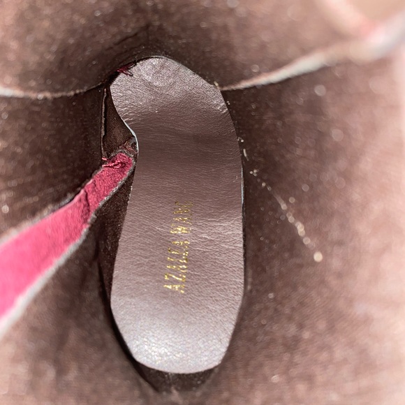 Azalea Wang Brown Leather Boots Croc Print Chunky Bootie Heel Women Size 8.5 - Picture 6 of 11